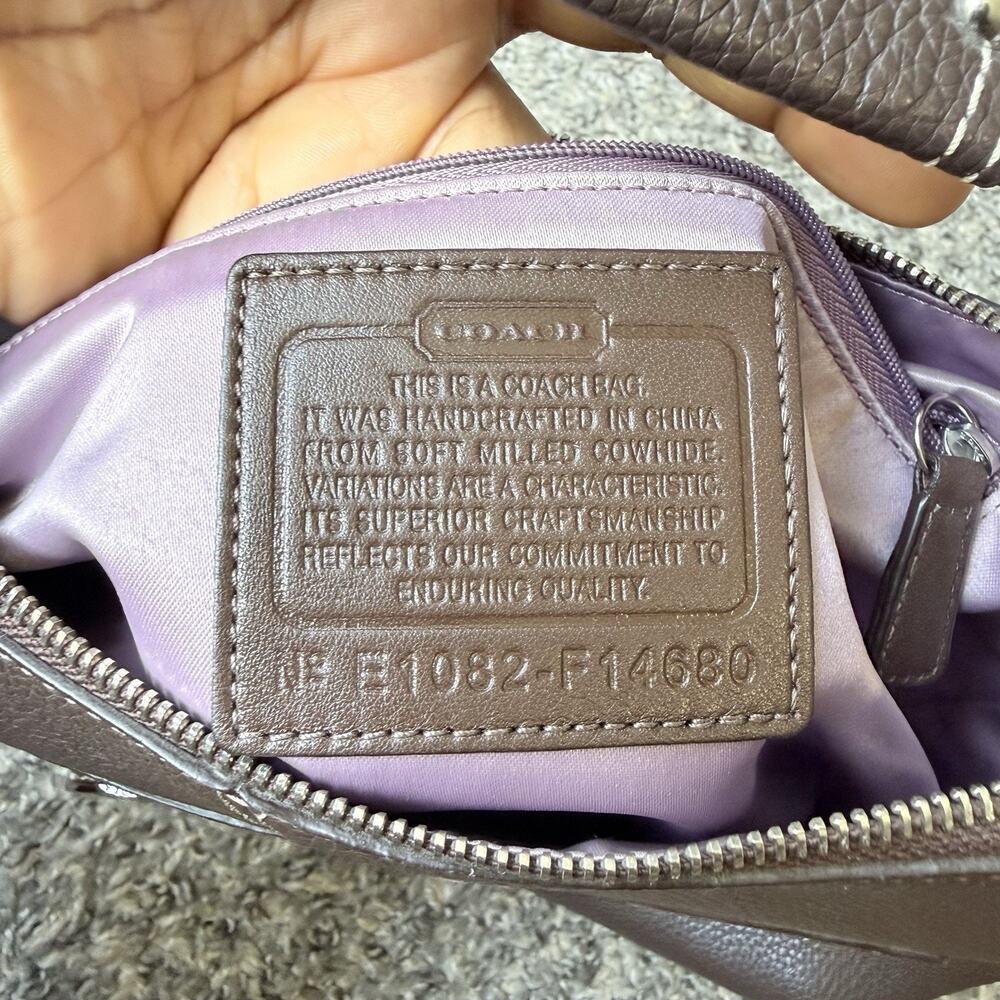 Coach Vintage Penelope Pebbled Leather Hobo Shoulder Handbag F14680 Brown EUC - Picture 6 of 7